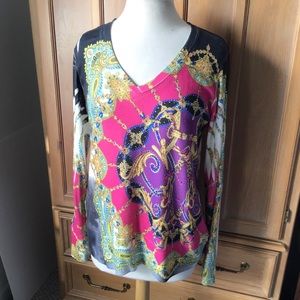 Cache embellished sweater, XL. Beautiful colors